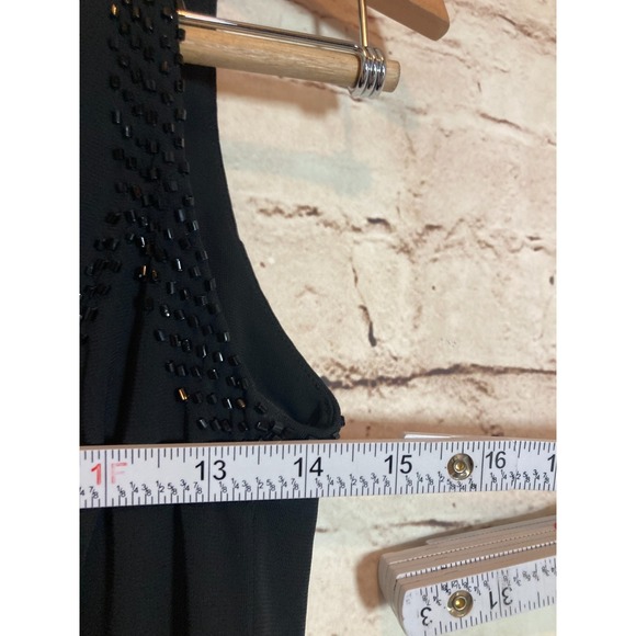 Vintage Votre Nom Dress Womens Medium Black Beaded LBD Flapper Party - Picture 9 of 10